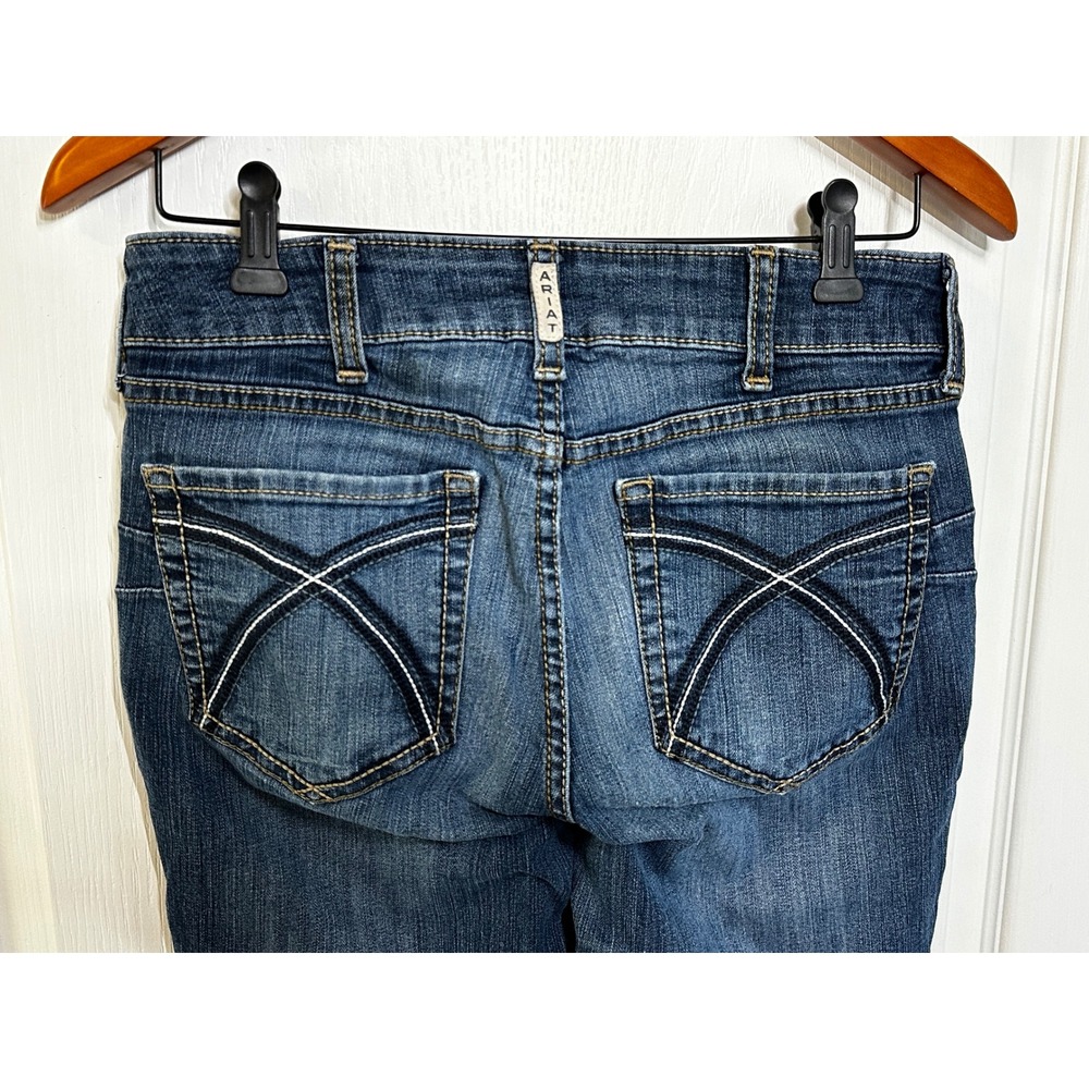 Ariat REAL Denim Perfect Rise Bootcut Jeans Dark Wash Womens 30S 30 Short - Picture 9 of 11
